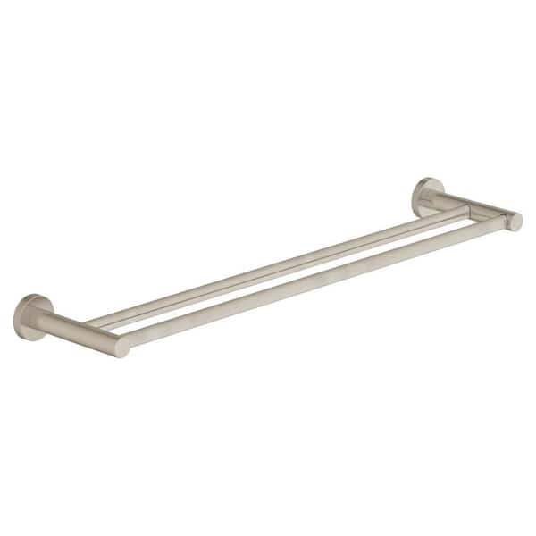 Symmons Dia 18 in. Double Wall Mounted Towel Bar in Satin Nickel