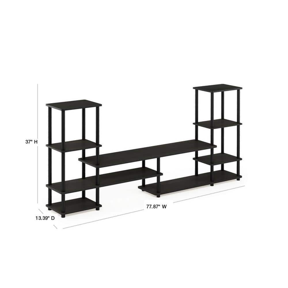 Espresso Black Particleboard Grand Entertainment Center