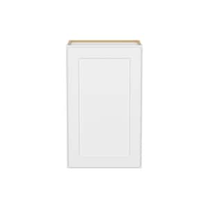 Easy-DIY 18-in W x 12-in D x 30-in H in Shaker White Ready to Assemble Wall Kitchen Cabinet 1 Door-2 Shelves