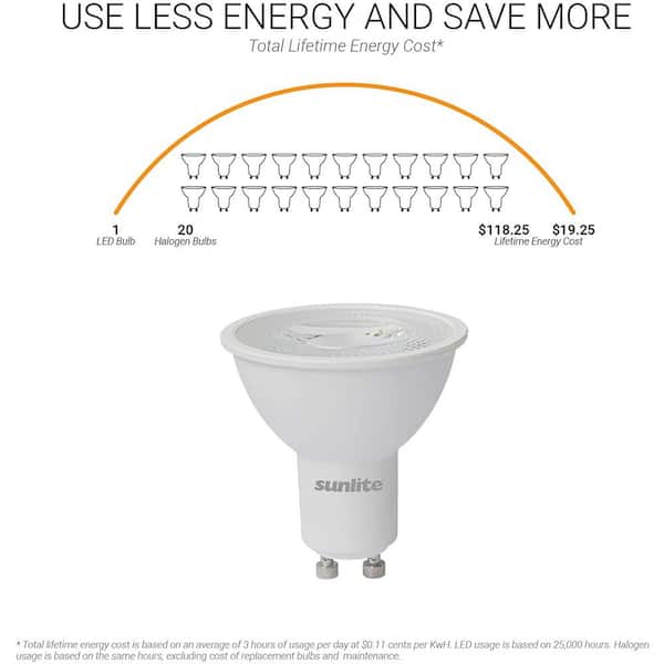 Sunlite MR16 LED Bulb, 120V, 5 Watt, 3000K, GU5.3 Base, Energy