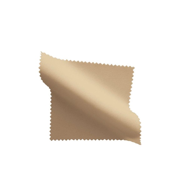 60 in. x 102 in. Khaki Solid Polyester Poplin Rectangular Tablecloth