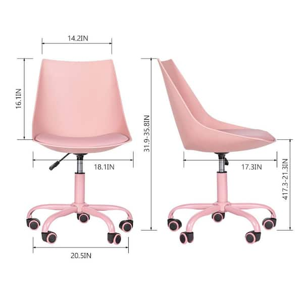 pink acrylic desk chair