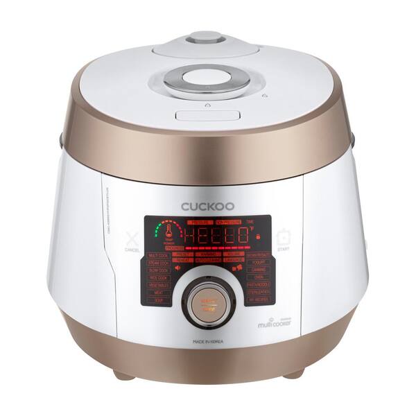 Cuckoo 5 Qt. White/Gold Electric Multi Pressure Cooker with dial