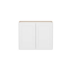 Easy-DIY 30-in W x 12-in D x 24-in H in Shaker White Ready to Assemble Wall Kitchen Cabinet 2 Doors