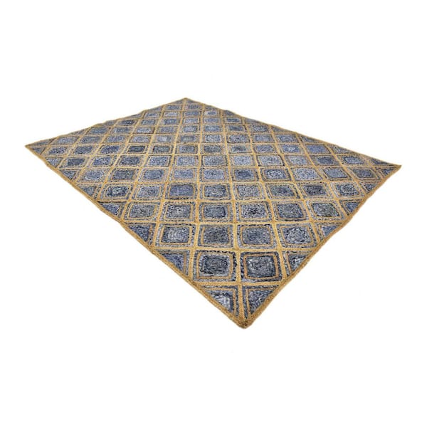 Braided Jute Bengal Blue 8' 0 x 10' 0 Area Rug
