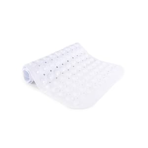 30.75 in. x 15.25 in. Microban Protected Bubble Bath Mat in White