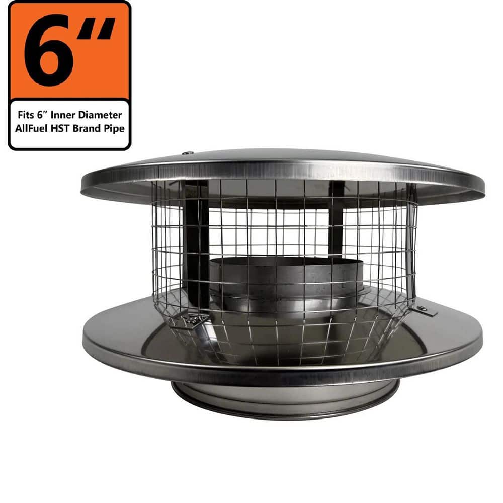 6in. Rain Cap with Flat Top Spark Screen for Class A Chimney Pipe price history on PriceWatchPro
