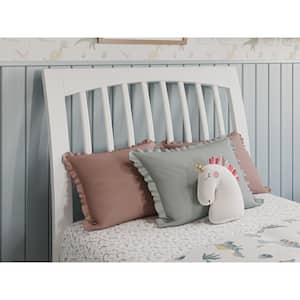 Orleans White Twin Sleigh Solid Wood Slat Headboard