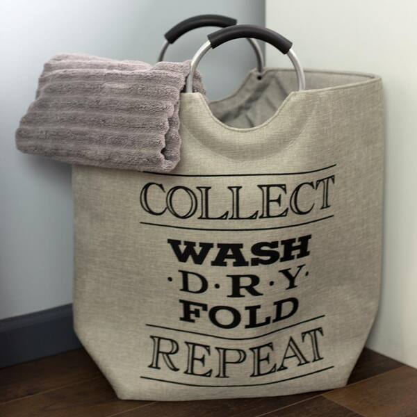 canvas laundry bolsa with strap