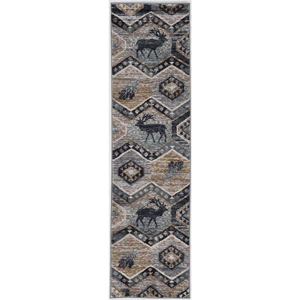 Clarinda Seafoam 2 ft. x 8 ft. Runner Rug