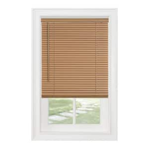 GII Morningstar Woodtone Cordless Light Filtering Vinyl Mini Blind with 1 in. Slats 34 in. W x 64 in. L