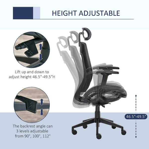 Ergonomic Office Chair With 3D Adjustable Backrest,3D Adjustable Armre