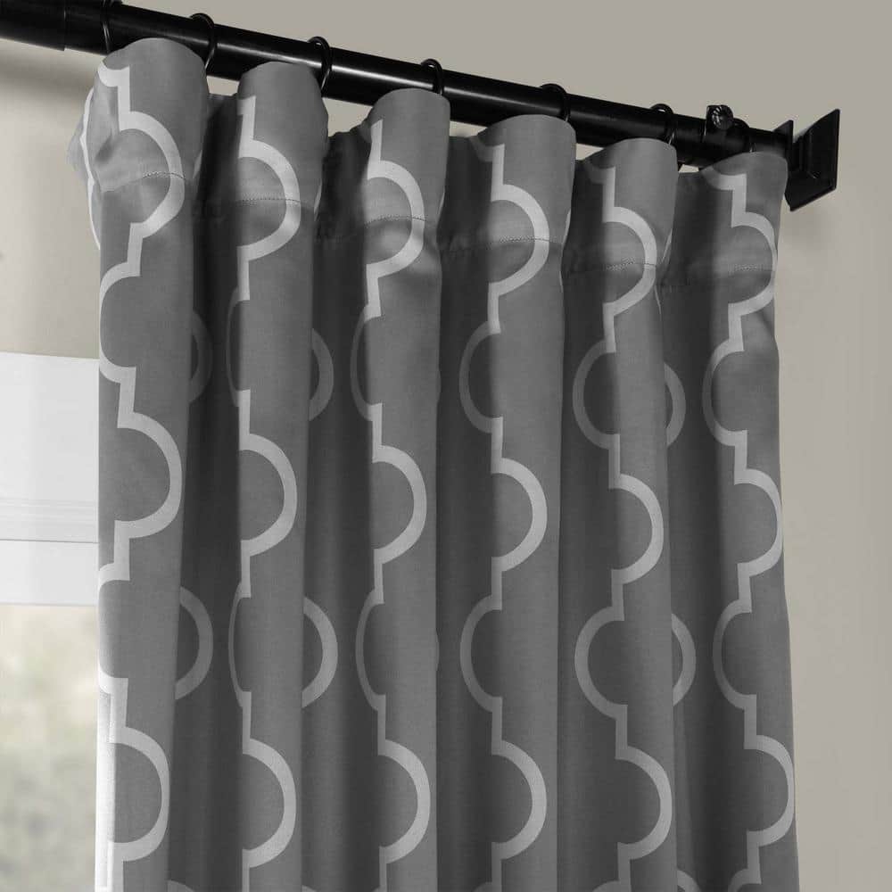 Seville Gray and Silver Blackout Polyester Window Panel