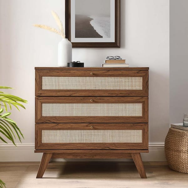 MODWAY Soma 3-Drawer Dresser in Walnut