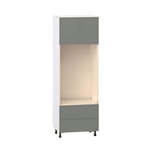 Fairview 30 in. W x 24 in. D x 89.5 in. H Assembled Slim Shaker Pantry Kitchen Cabinet in Moss Green