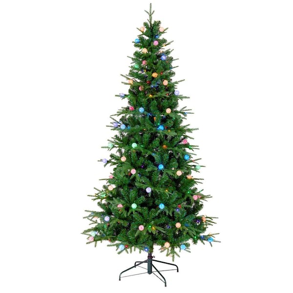 6 ft. Duxbury Slim Artificial ChristmasTree Pre-Lit with Dual Color LED Lights