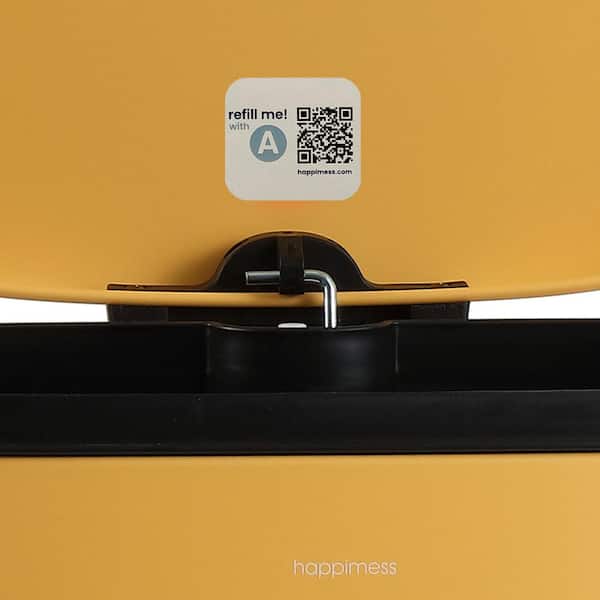 happimess Curtis 8 Gal. Daffodil Yellow Step-Open Trash Can