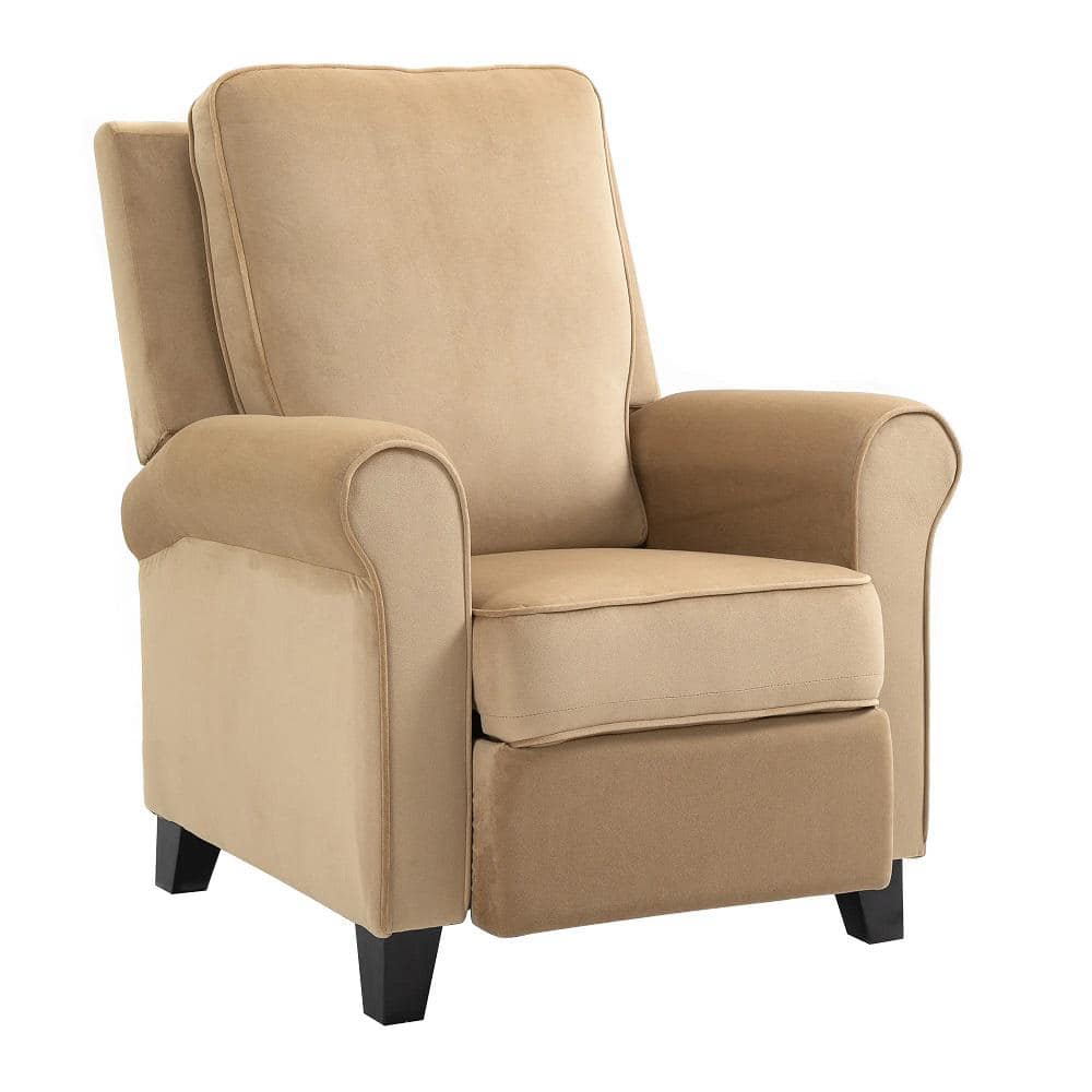 wetiny Tan Velvet Recliner depot080309 The Home Depot