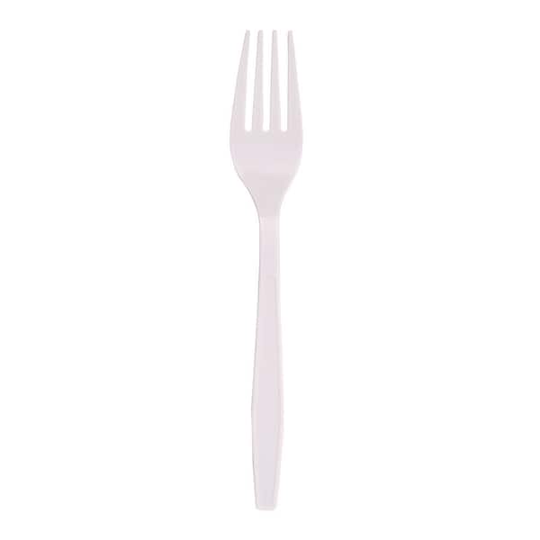 Boardwalk White Heavyweight Disposable Polypropylene Forks (1000-Carton)