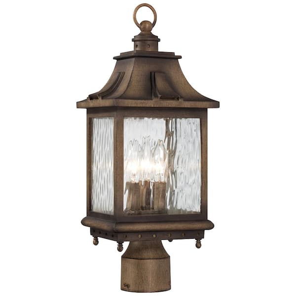 the great outdoors by Minka Lavery Wilshire Park 3-Light Outdoor Portsmouth Bronze Post Light
