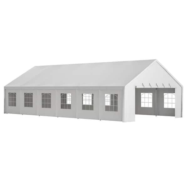 20 ft. x 40 ft. Outdoor White Event Canopy Large Garden Wedding Party Tent with Removable Sidewalls