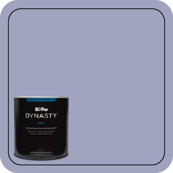 BEHR DYNASTY 1 qt. #620D-4 Veranda Iris Satin Enamel Interior Stain-Blocking Paint and Primer