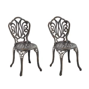 2-Piece Bronze Cast Aluminum Outdoor European Type Bistro Chair