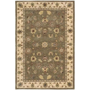 2000 Olive 4 ft. x 6 ft.  Classic Distressed Area Rug