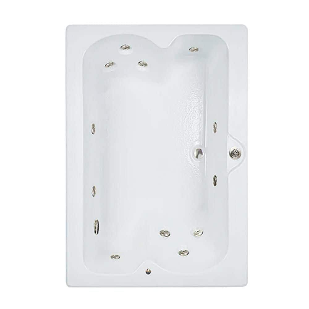 Premier 60 in. x 48 in. Acrylic Rectangular Drop-in Whirlpool Bathtub with Reversible Drain in Bone price history on PriceWatchPro