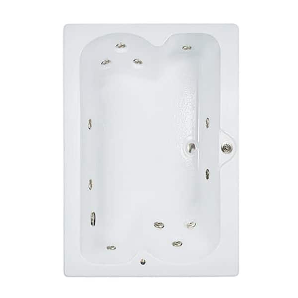 Comfortflo Premier 60 in. x 48 in. Acrylic Rectangular Drop-in Whirlpool Bathtub with Reversible Drain in White