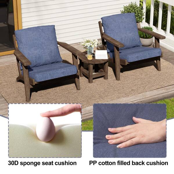 22 x 21 1-Piece Deep Seat Outdoor Adirondack Chair Cushion