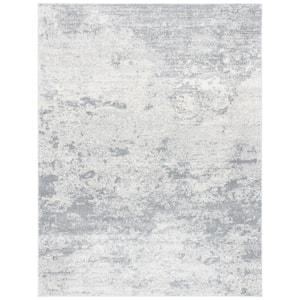 Brentwood Gray/Ivory 10 ft. x 13 ft. Abstract Area Rug