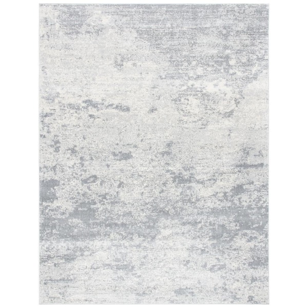 Brentwood 12 ft. x 15 ft. Gray/Ivory Abstract Area Rug