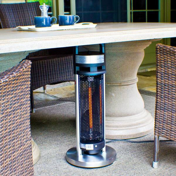 Energ 900 Watt Infrared Portable Under Table Electric Outdoor Heater Hea 20960d 1 The Home Depot - Electric Table Patio Heater