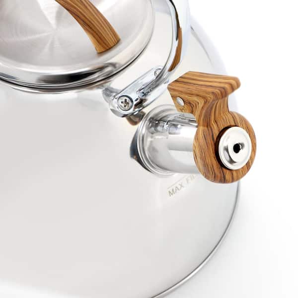 Mr. Coffee Fremont 8-Cup Mirror Polish Stainless Steel Whistling