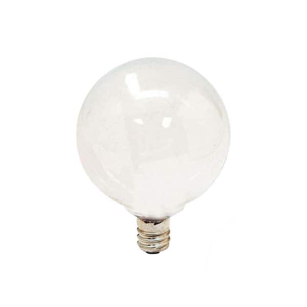 GE 40-Watt Incandescent G16.5 Globe Candelabra Base Soft White Light Bulb (4-Pack)