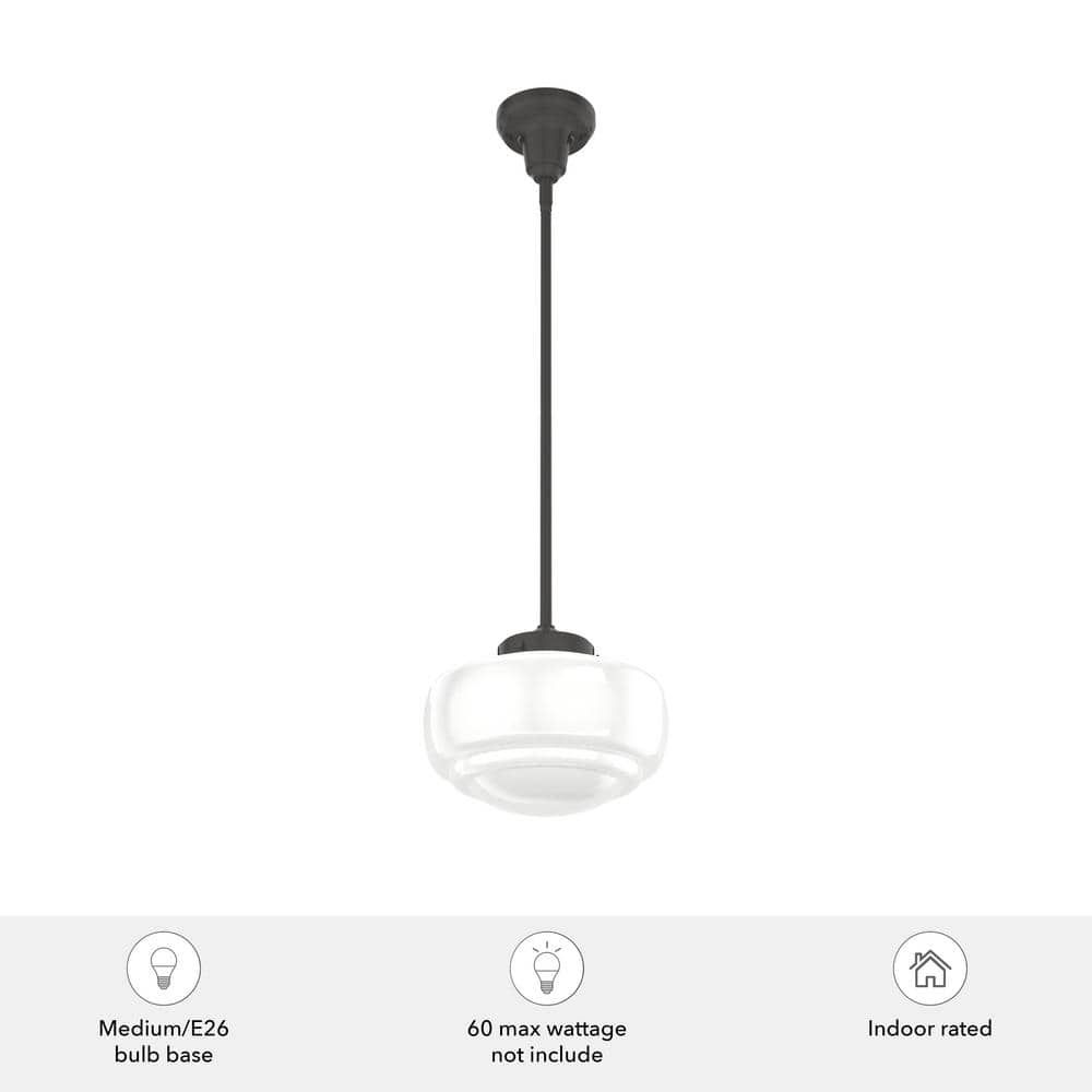 Saddle Creek Noble Bronze Mini Pendant with Brushed Nickel Accents