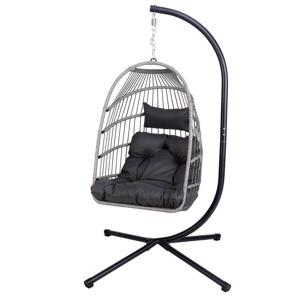 Wicker and Iron Outdoor Single Box Product Lounge Chair with Black Cushion price history on PriceWatchPro