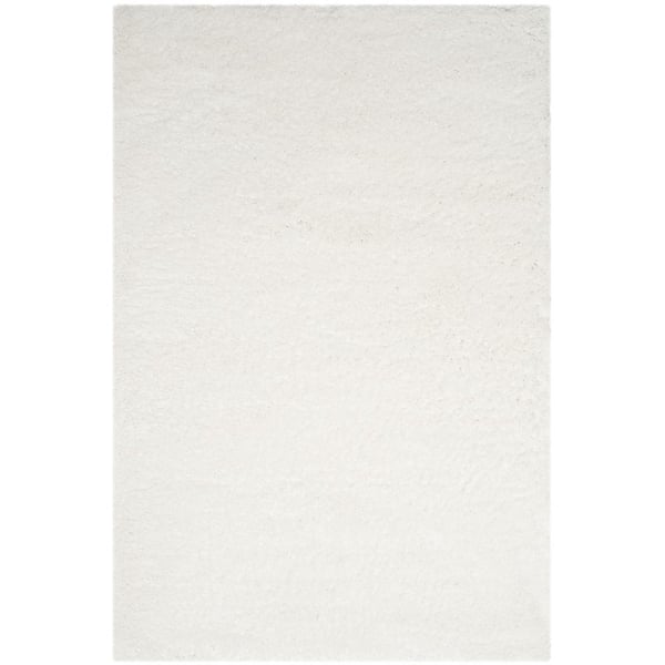 SAFAVIEH Indie Shag White 7 ft. x 9 ft. Solid Area Rug