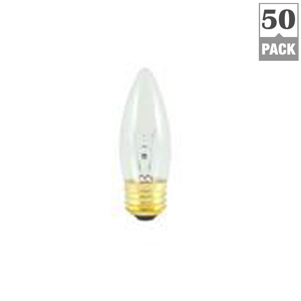 40-Watt Warm White Light B10 (E26) Medium Screw Base, Clear Dimmable Incand