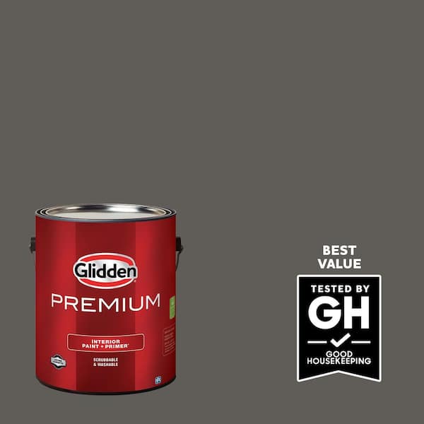 Glidden Premium 1 gal. PPG1008-7 Stone's Throw Semi-Gloss Interior Latex Paint