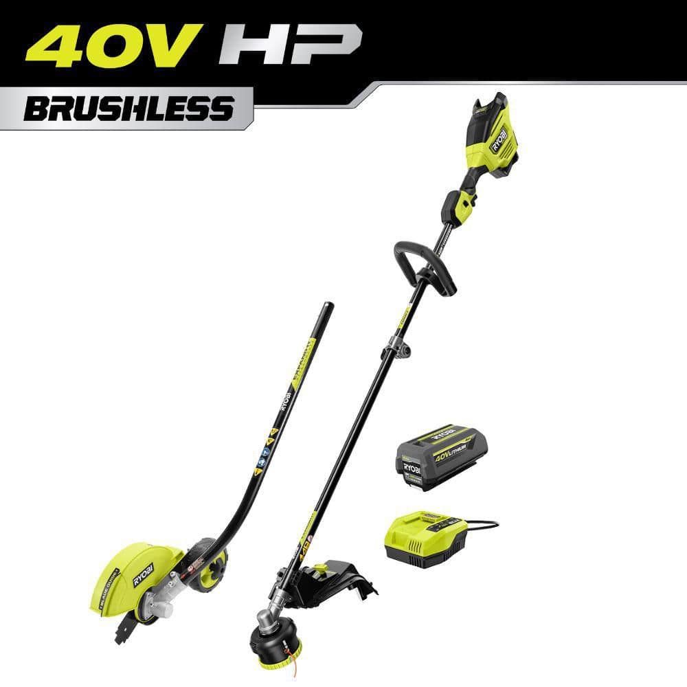 40V HP Brushless Whisper Series 17 in. Cordless Attachment Capable String Trimmer with Edger, 4 Ah Battery, and Charger price history on PriceWatchPro