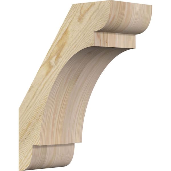 Ekena Millwork 6"W x 12"D x 16"H Olympic Rough Sawn Knee Brace, Douglas Fir