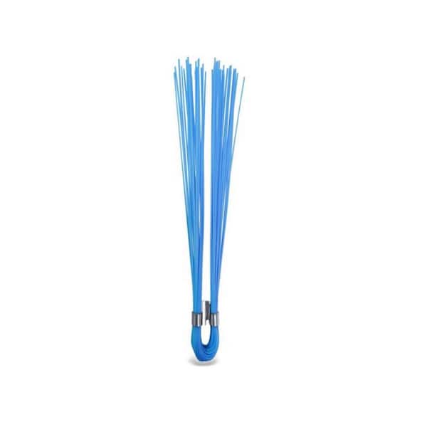 6 in. x 0.5 ft. Salamander Stake Whisker Markers, Dual Crimp, Blue, 25 EA
