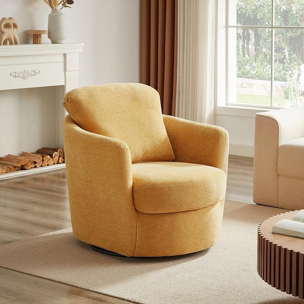 Ivina Hearth Stone Corduroy Swivel Barrel Chair