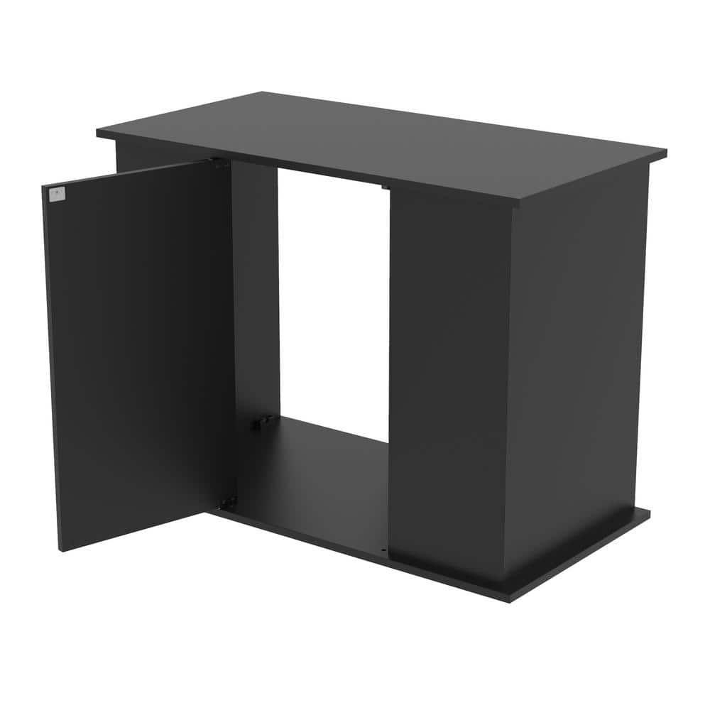 Black Contemporary Solid Top Aquarium Stand Cabinet