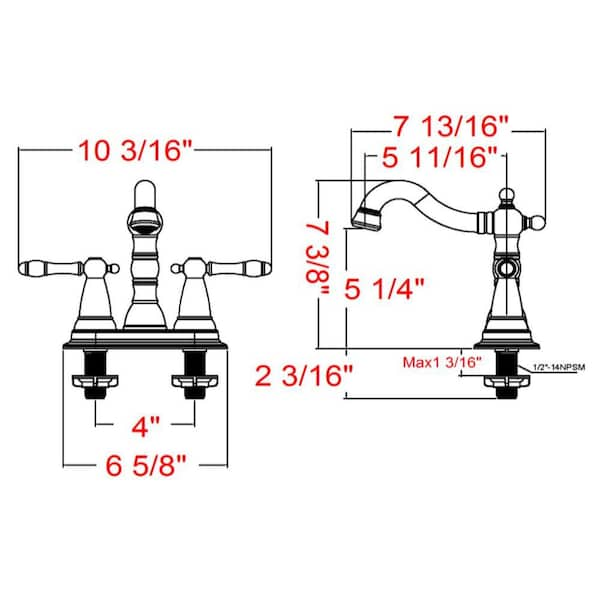 Oakmont 4 in. Centerset 2-Handle Bathroom Faucet in Oil Rubbed Bronze