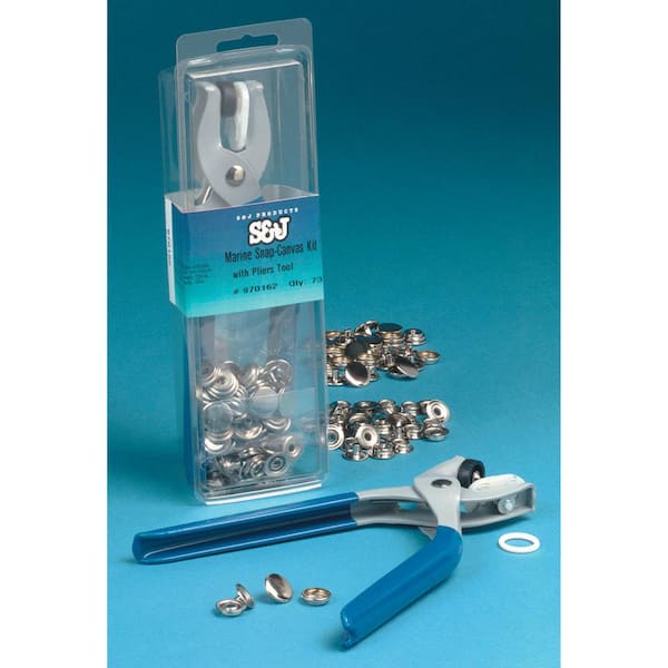 Handi Man Marine Co Marine Canvas Snap Fasteners and Plier Kit - 73-Piece  Set 970162-EA - The Home Depot