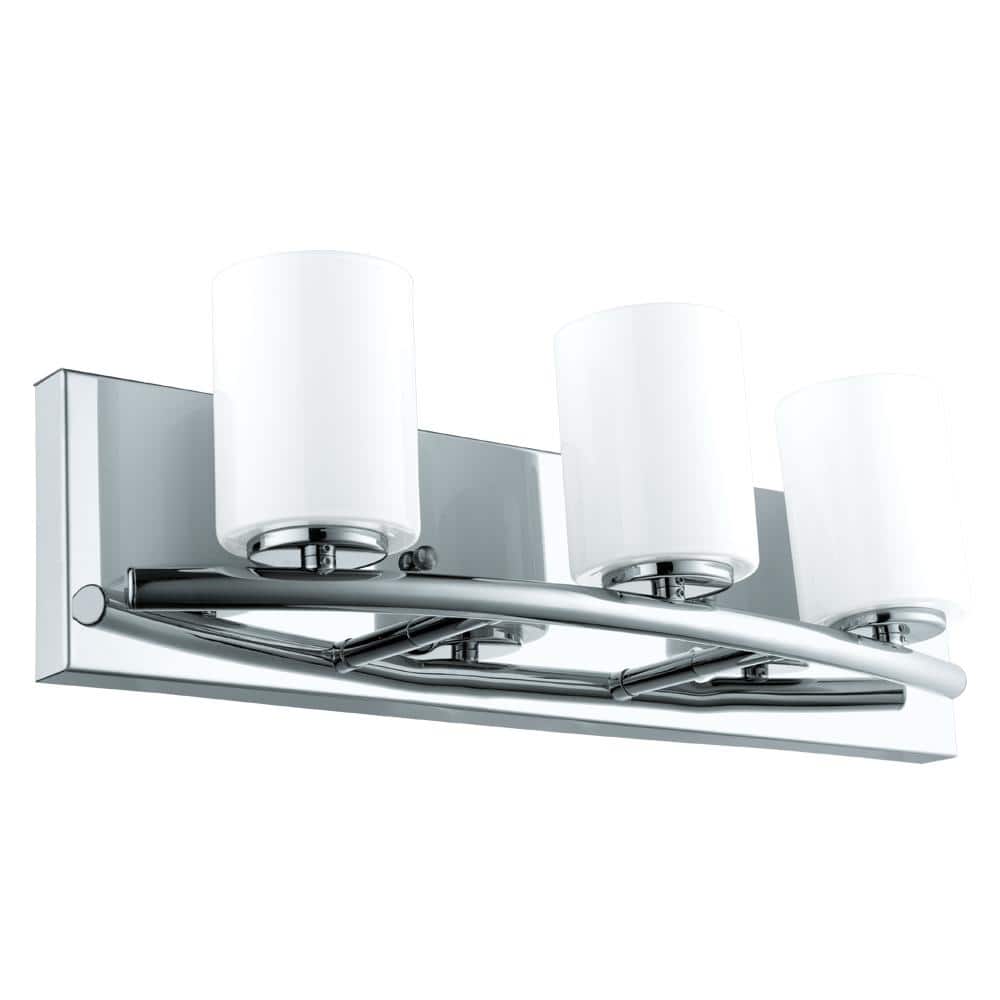 Eglo Abete 3-Light Chrome Bath Light 201713A - The Home Depot