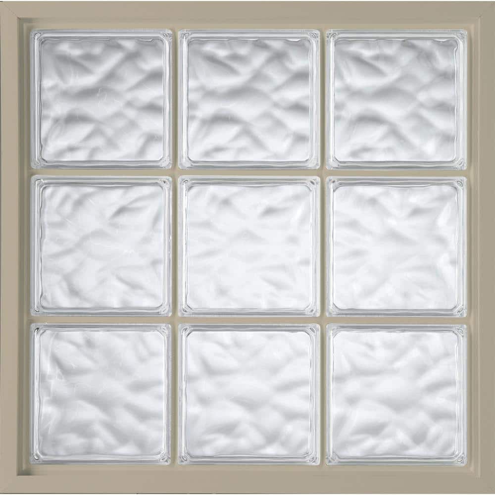 UPC 815373010101 product image for 42 in. x 42 in. Acrylic Block Fixed Vinyl Window in Tan - Wave Block | upcitemdb.com